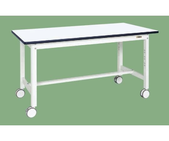 中量作業台（扇形支柱・双輪キャスター付）　W1500×D750×H776mm