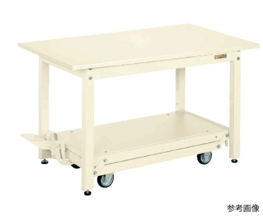 ペダル昇降移動式作業台KKタイプ　W1200×D750×H740mm　KK-127SI