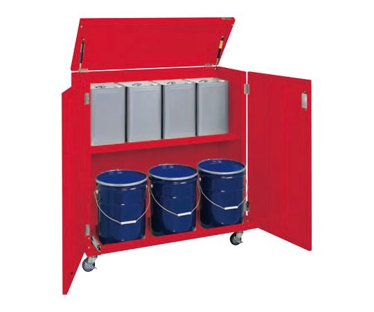 一斗缶保管庫（一斗缶・ペール缶兼用タイプ・移動式）　W1055×D415×H1155mm