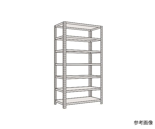 軽量開放型棚ボルトレス（１００ｋｇ／段・高さ２４００ｍｍ・６段