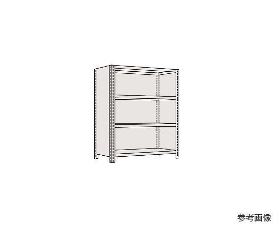 物品棚LE型　120kg/段　高さ1200mm　4段タイプ　W875×D600×H1200mm　LE8144