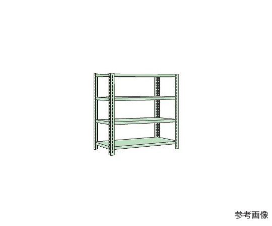 ボルトレスラック中軽量型　150kg/段　高さ1800mm　4段タイプ　W1800×D300×H1800mm　NB-6614W