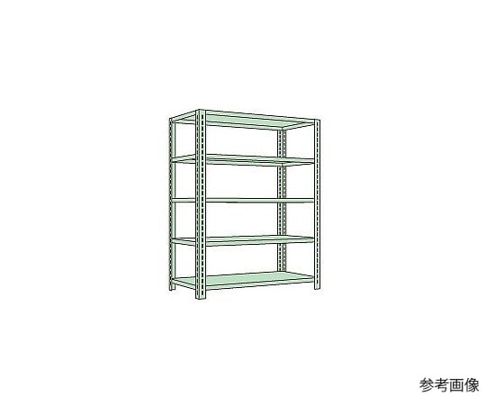 ボルトレスラック中軽量型　150kg/段　高さ2100mm　5段タイプ　W1800×D450×H2100mm