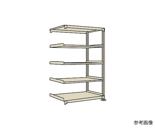 64-5325-76 軽中量棚NDW型 150kg/段 連結 高さ1800mm 5段タイプ W1200