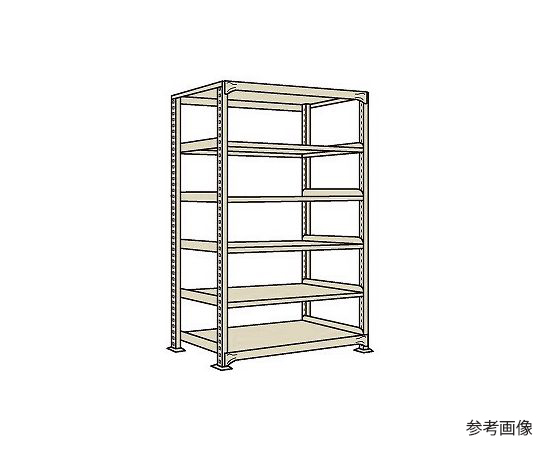 軽中量棚NDW型　150kg/段　単体　高さ2100mm　6段タイプ　W1800×D300×H2100mm　NDW-2716