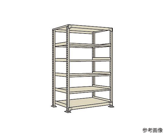 軽中量棚NDW型　150kg/段　単体　高さ2400mm　6段タイプ　W1800×D450×H2400mm　NDW-3726