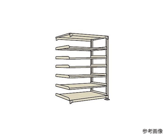 64-5327-90 軽中量棚NDW型 150kg/段 連結 高さ2400mm 7段タイプ W900