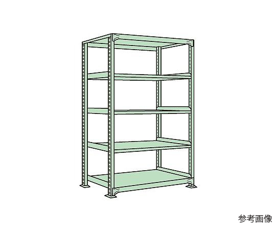 64-5337-42 中軽量棚NE型 200kg/段 単体 高さ1500mm 5段タイプ W1800