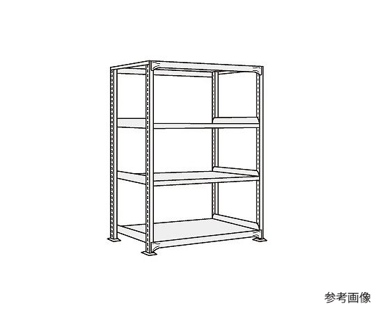 中軽量棚NEW型　200kg/段　単体　高さ1500mm　4段タイプ　W1800×D300×H1500mm　NEW-9714