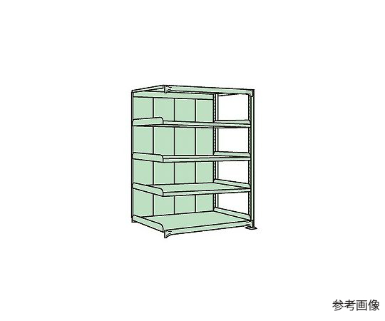 64-5349-59 中軽量棚PML型パネル付 250kg/段 連結 高さ2100mm 5段