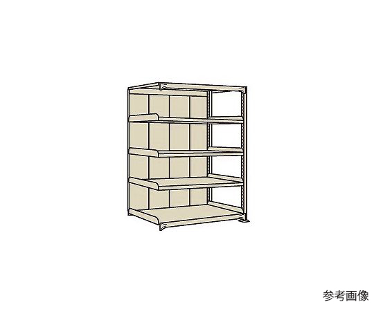 64-5375-68 中量棚PBW型パネル付 500kg/段 連結 高さ2100mm 5段タイプ