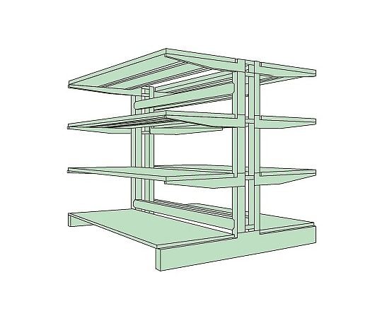 64-5396-08 キャンチラック 250kgタイプ 単体 片面 高さ1800mm W1750