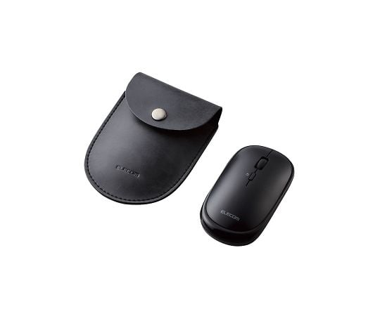 BlueLEDマウス 薄型 Bluetooth対応 4ボタン ポーチ付 ブラック M-TM10BBBK