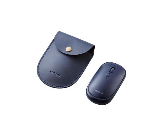 BlueLEDマウス 薄型 Bluetooth対応 4ボタン ポーチ付 ブルー M-TM10BBBU