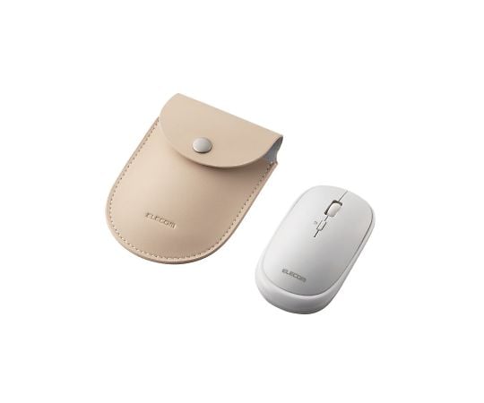 BlueLEDマウス 薄型 Bluetooth対応 4ボタン ポーチ付 ホワイト M-TM10BBWH
