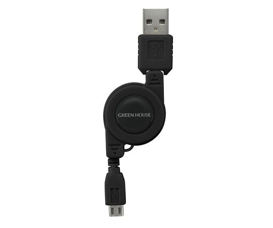 スマホ対応 USB急速充電ケーブル(microB) ブラック