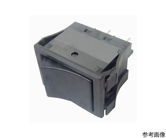 全モールドロッカスイッチ 黒 単極双投 ON-ON はんだ端子