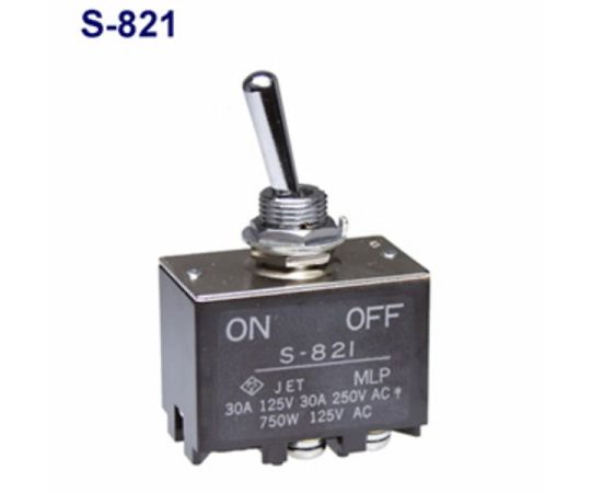 大電流用小形トグルスイッチ ON-OFF 2極単投