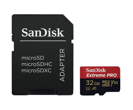 microSDXCメモリカード（32GB、EXTREME PRO） SDSQXCG-032G-GN6MA