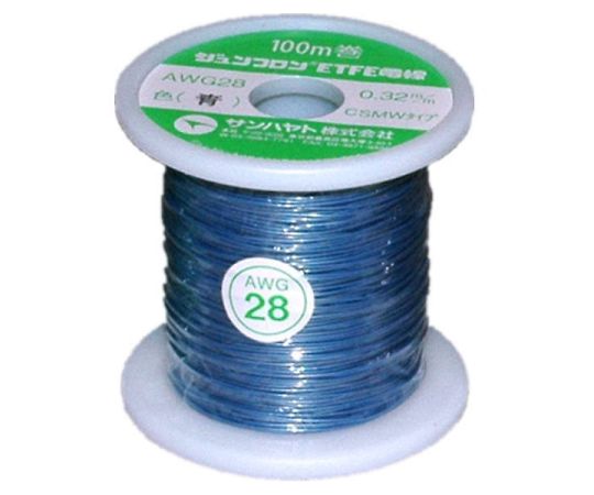 ETFE電線(ジュンフロン線) 青 0.62mm 100m