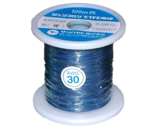 ETFE電線(ジュンフロン線) 青 0.26mm 100m