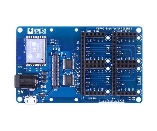 SPRESENSE用Contaベースボード(ESP-WROOM-02搭載)