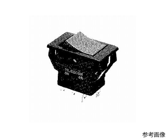 小形ロッカースイッチ 2極 OFF-ON はんだ端子+付属操作部(ロッカー/黒/140000480621)