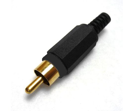 RCAプラグ 黒 金メッキ