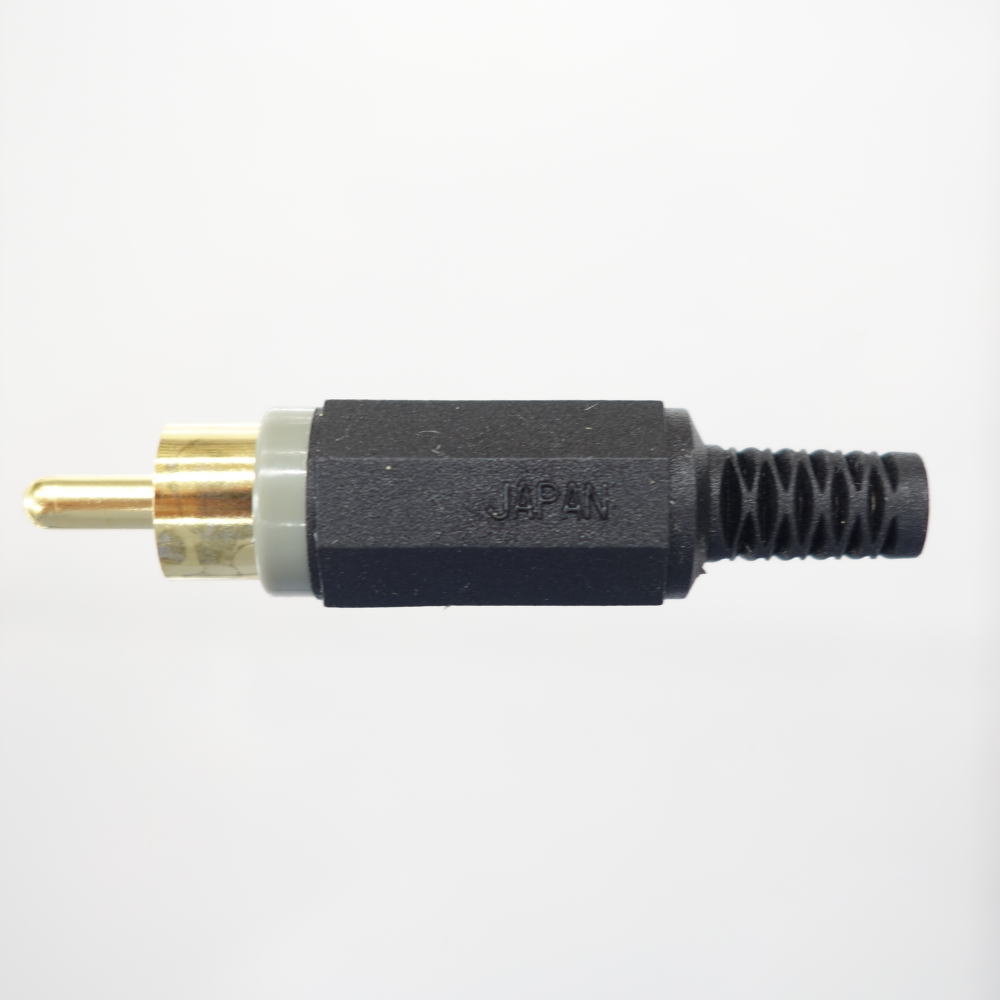 RCAプラグ 灰 金メッキ