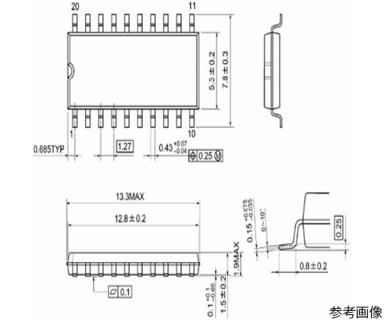 8bit Dラッチ(3ステート) CMOS SOP20