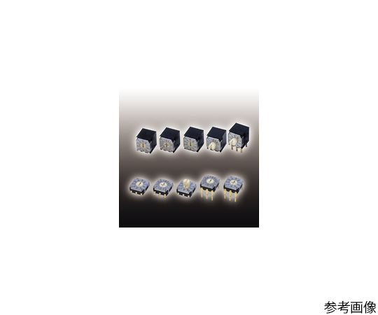 ロータリコードスイッチ DIP型 つまみ無し(マイナス溝) 上部設定型 16ポジション コンプリメンタリコード ガル・ウィング テーピング(500個)