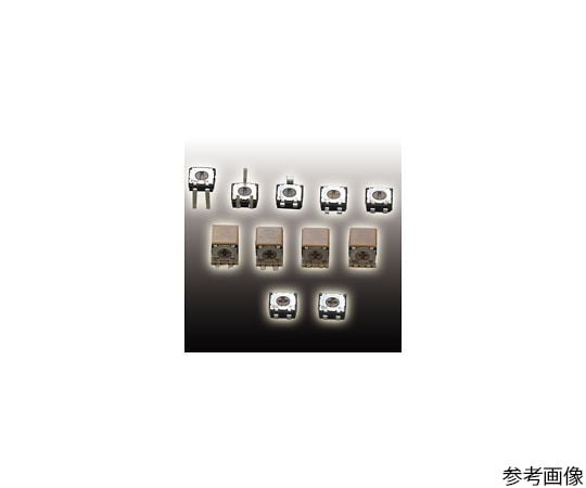 トリマポテンショメータ 1回転型 マイナスロータ 上面調整 J-リード 50KΩ テーピング(500個)