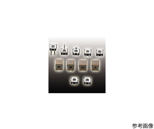 トリマポテンショメータ 1回転型 マイナスロータ 上面調整 ガル・ウィング 100KΩ テーピング(500個)