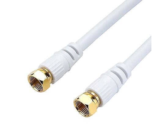 アンテナケーブル S-4C-FB同軸 10m ホワイト BS/CS/地デジ/4K8K放送対応 両側F型ネジ式コネクタ ストレート/ストレートタイプ