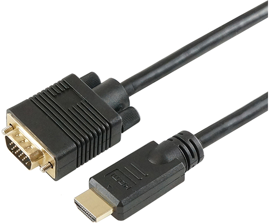 64-6229-83 HDMI→VGA変換ケーブル 2.0m HDMI to VGA HDVG20-114BK