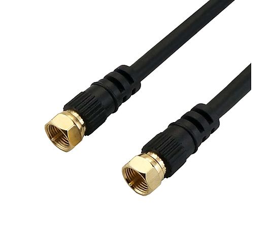 アンテナケーブル 10m ブラック 両側ネジ式コネクタ