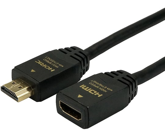 ハイスピードHDMI延長ケーブル　3.0m　ブラック　タイプAメス-タイプAオス　4K　3D　HEC　ARC　フルHD　対応　金メッキ端子