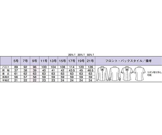長袖ブラウス　ブルー　5G　RB4152-6 5G