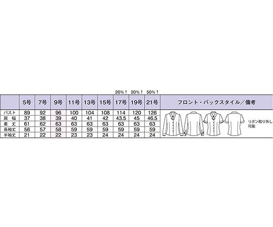 64-6273-58 長袖ブラウス ホワイト 9G RB4155-15 9G 【AXEL】 アズワン