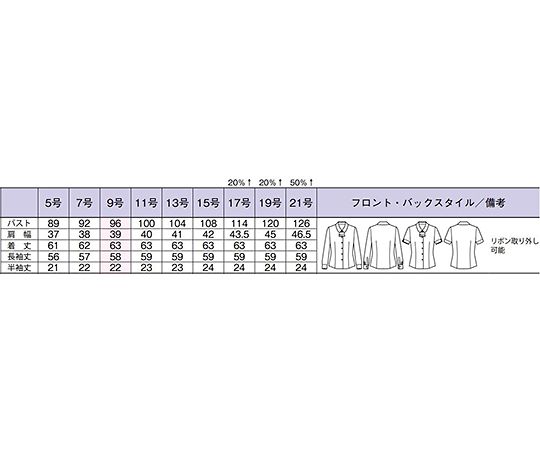 長袖ブラウス　ホワイト　21G　RB4155-15 21G