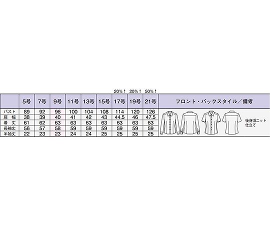 64-6290-76 半袖ブラウス ホワイト 21G RB4537-15 21G 【AXEL】 アズワン