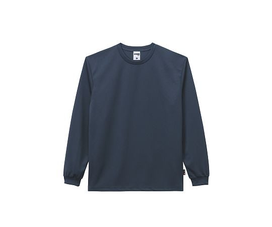 4.3オンスドライロングスリーブTシャツ（ポリジン加工）　ネイビー　XXL