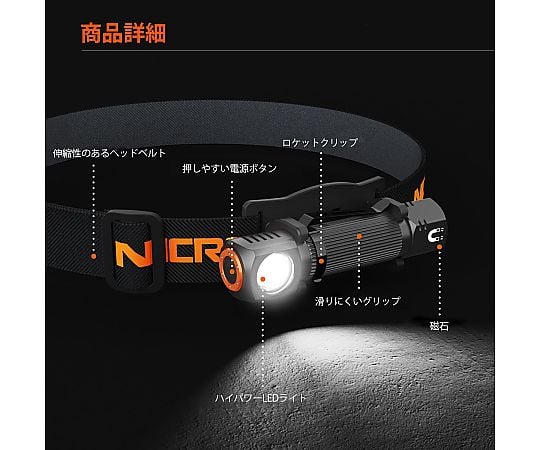 64-6350-37 脱着式LEDヘッドライト 充電式 H10R Pro 【AXEL