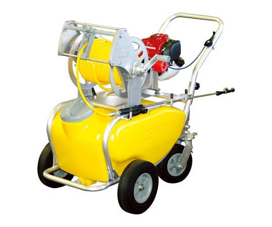 タンクキャリー付きエンジン動噴　５０L　８．５ｍｍ×５０ｍホース　　　