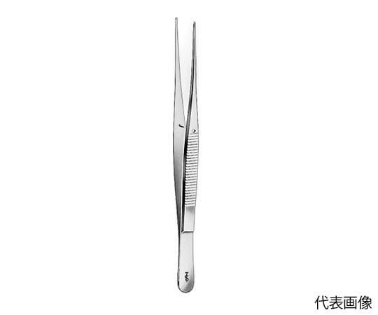 デリケート組織ピンセット　セムケン　有鈎　1×2爪　12.5cm