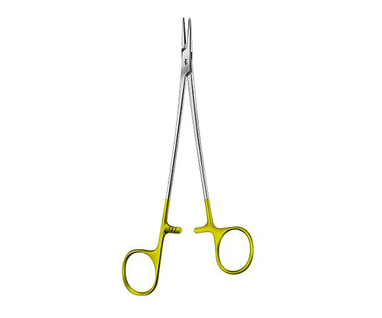 超硬チップ付持針器　ドゥベーキー　特殊ハンドル　19.5cm