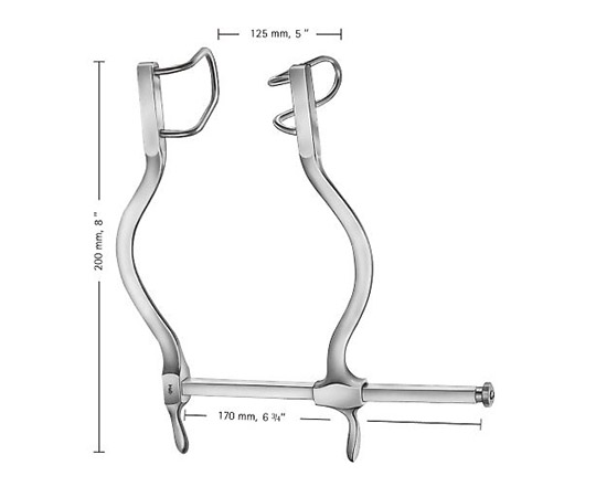 限定セット BONIMED 腹壁開創器 小 ｺﾞｯｾ ﾚｰﾙ長125mm ｱｰﾑ長125mm 入数