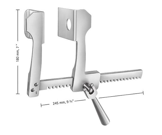 肋骨開胸器　フィノシエット　アルミ製ブレード　74×64mm