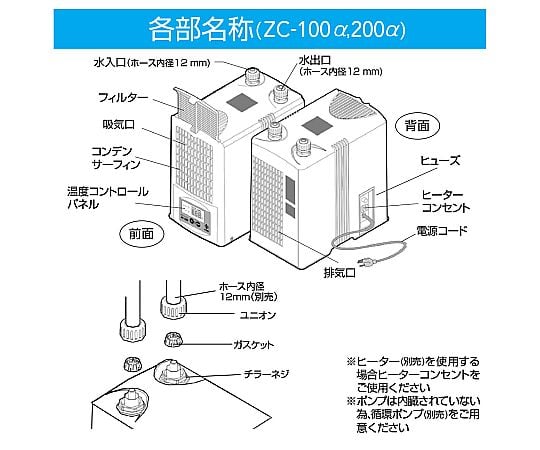 ひあせらさま専用 64-6373-01 水槽用クーラー ZC-100α 【AXEL】 アズワン