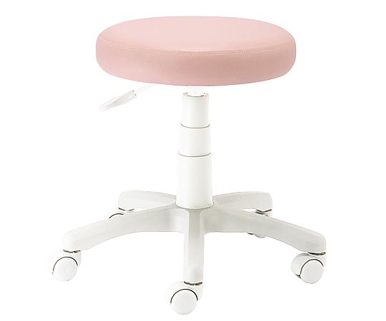 ラウンドチェア　ホワイト脚　ピンク